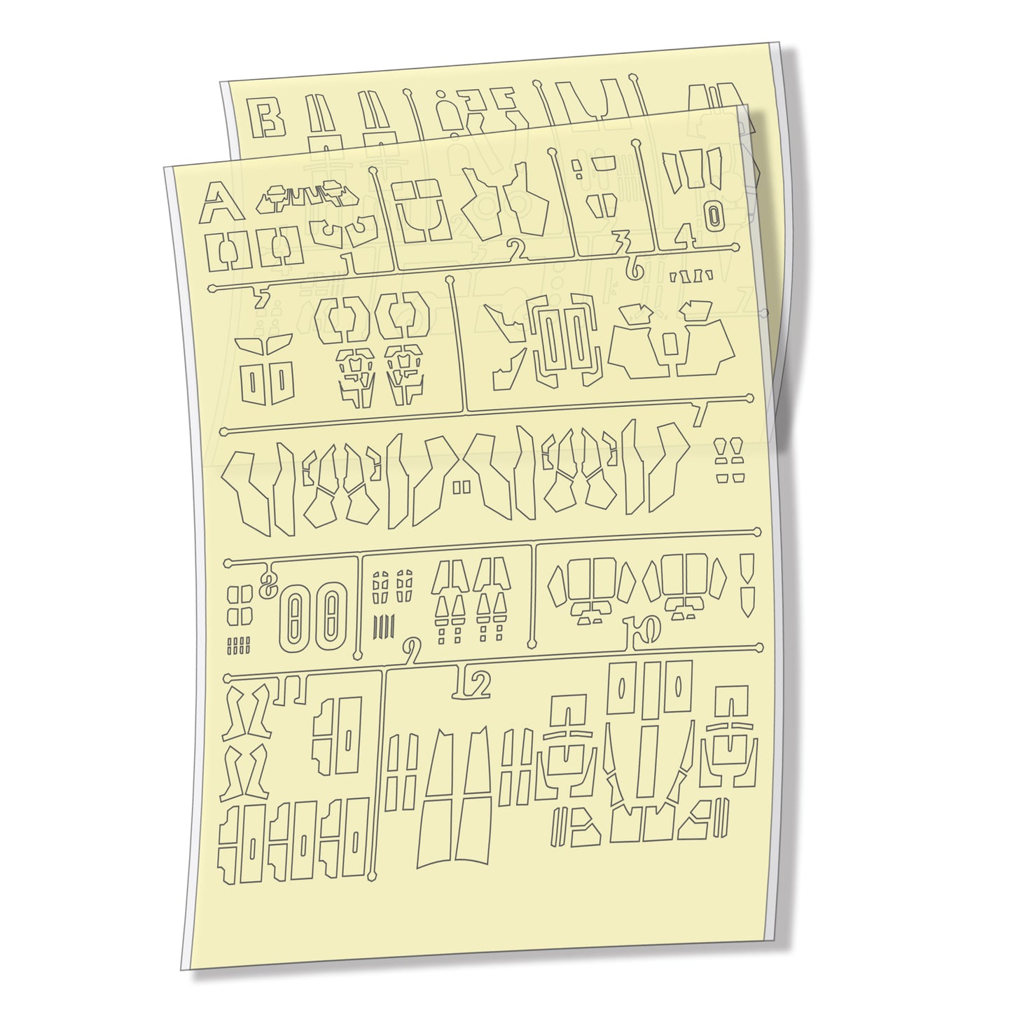 NPC-025 PRECUT MASKING SHEET FOR BANDAI HG JUSTICE TYPE II