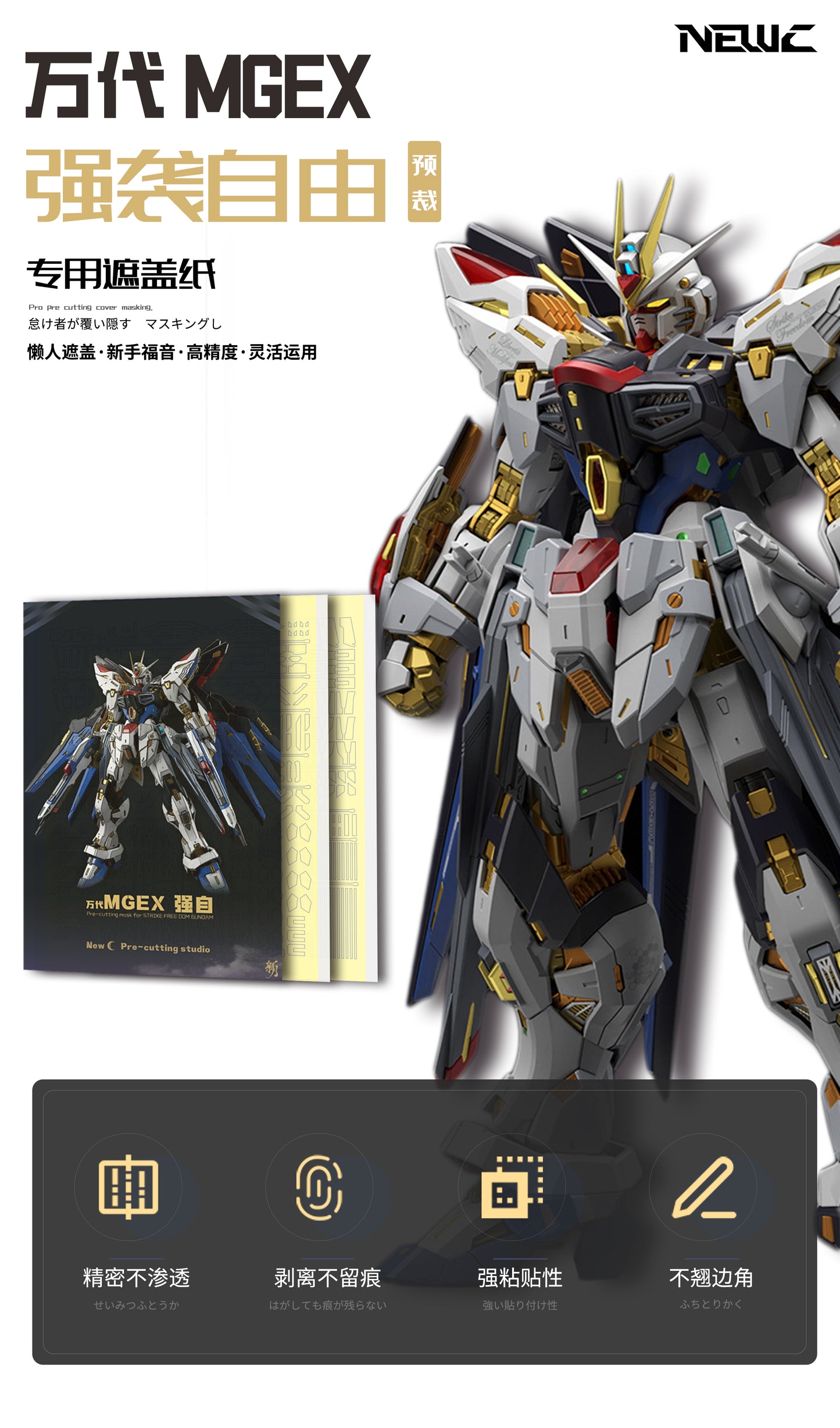 NPC-007 PRECUT MASKING SHEET FOR BANDAI MGEX STRIKE FREEDOM