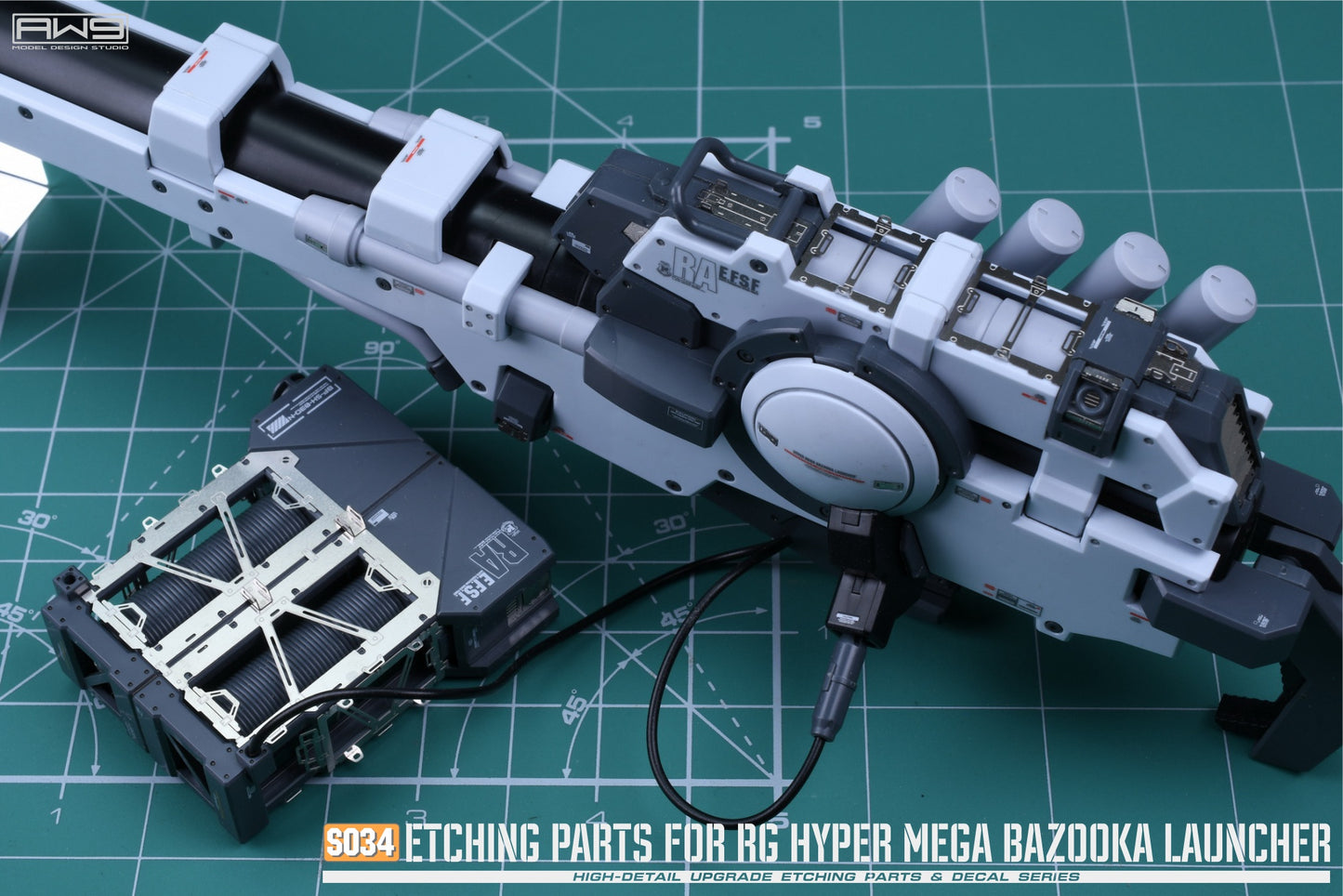 Madworks S034 ETCHING PARTS FOR 1/144 Hyper Mega Bazooka Launcher