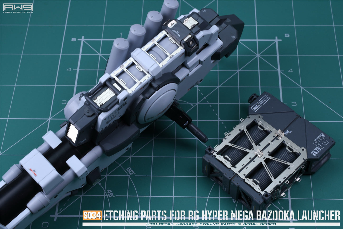 Madworks S034 ETCHING PARTS FOR 1/144 Hyper Mega Bazooka Launcher