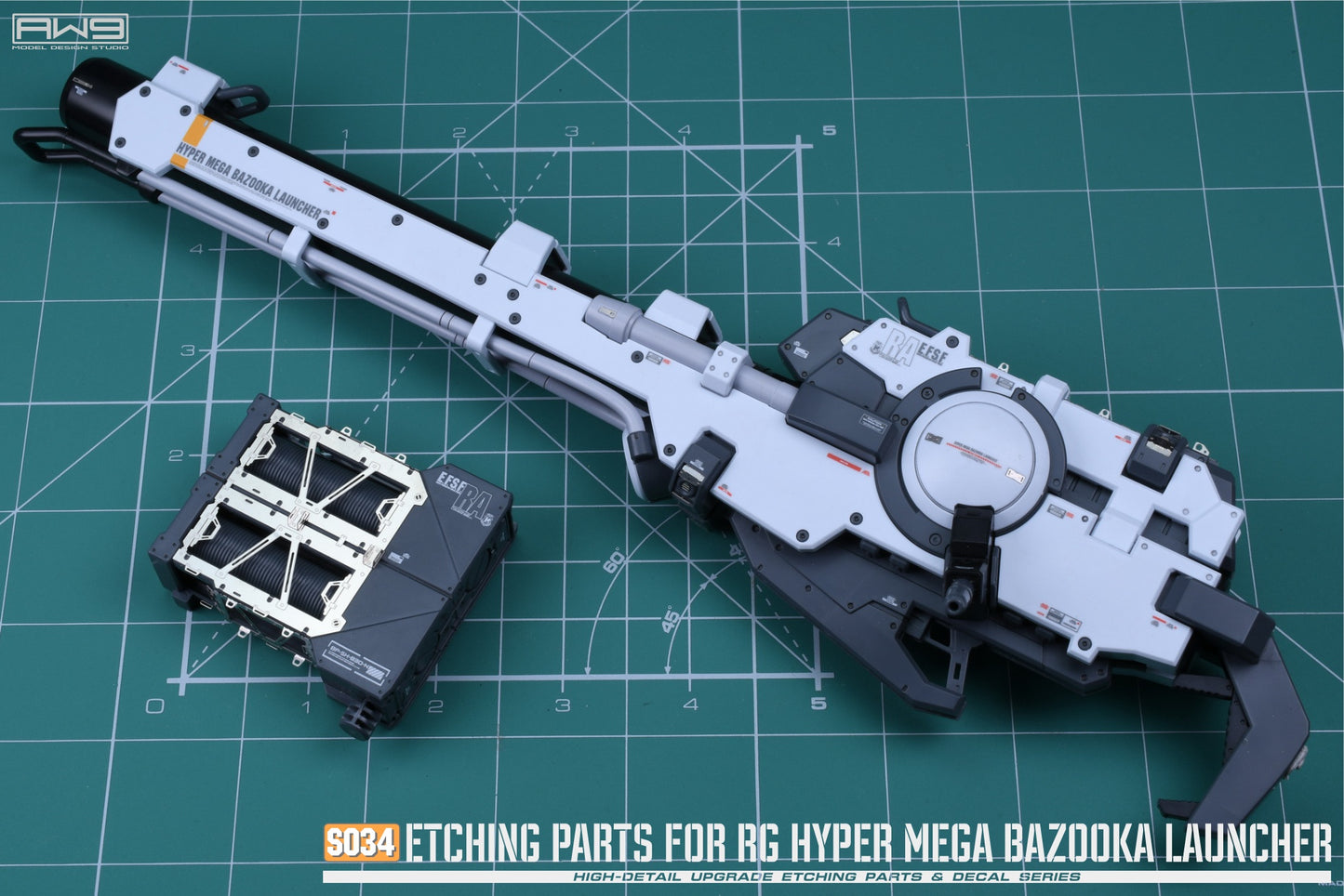Madworks S034 ETCHING PARTS FOR 1/144 Hyper Mega Bazooka Launcher