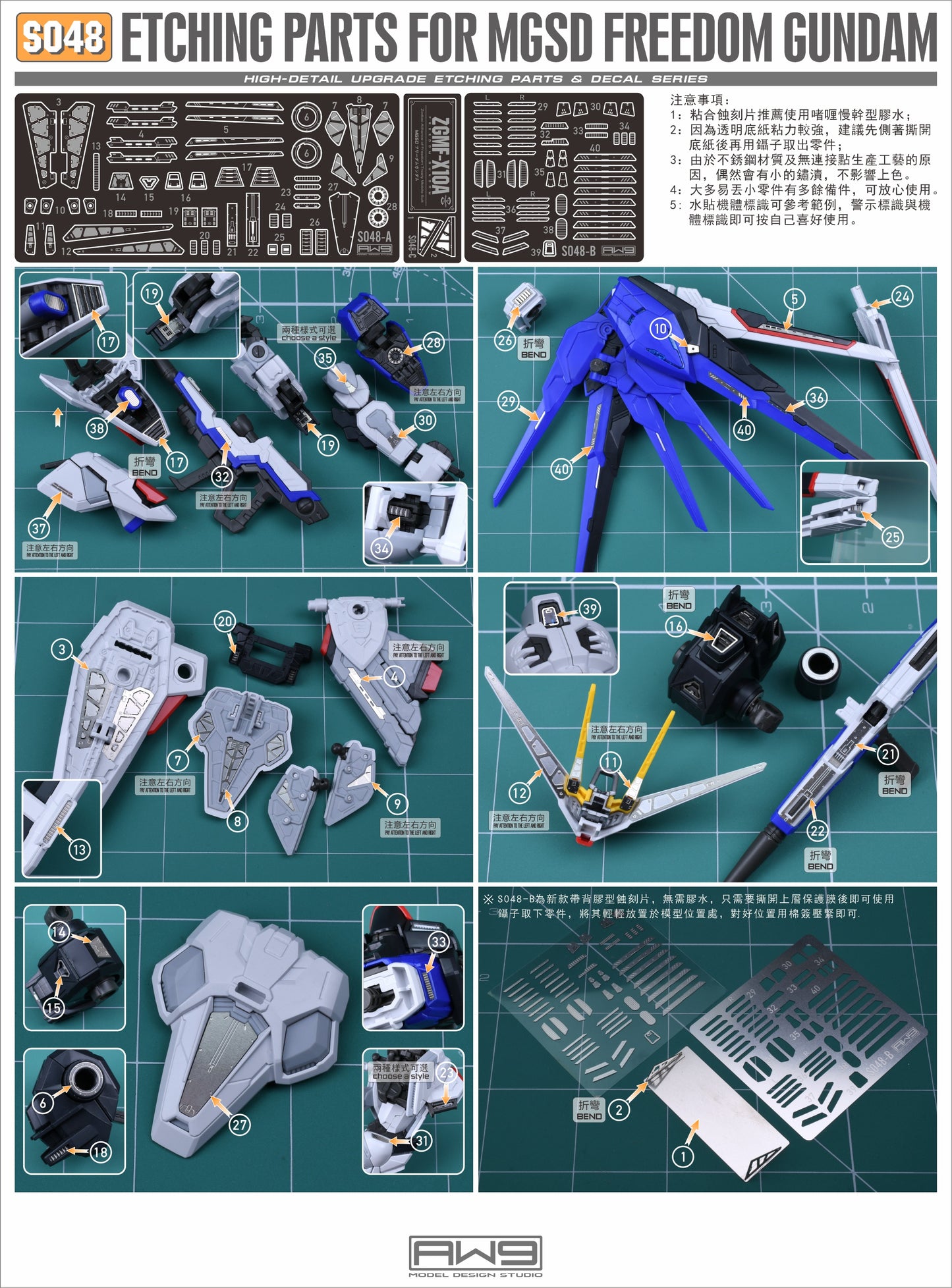 S048 Etching Parts for MGSD ZGMF-X10A Freedom Gundam