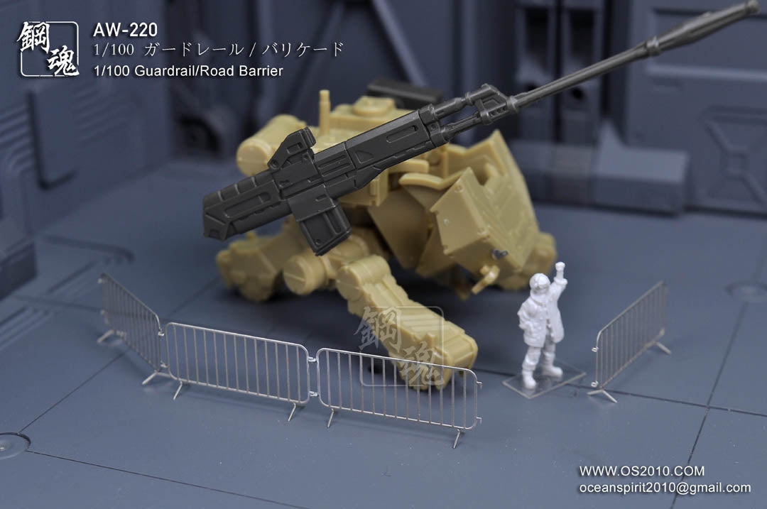 MADWORKS AW-220 Photo-etched 1/100 Guardrail/Road Barrier