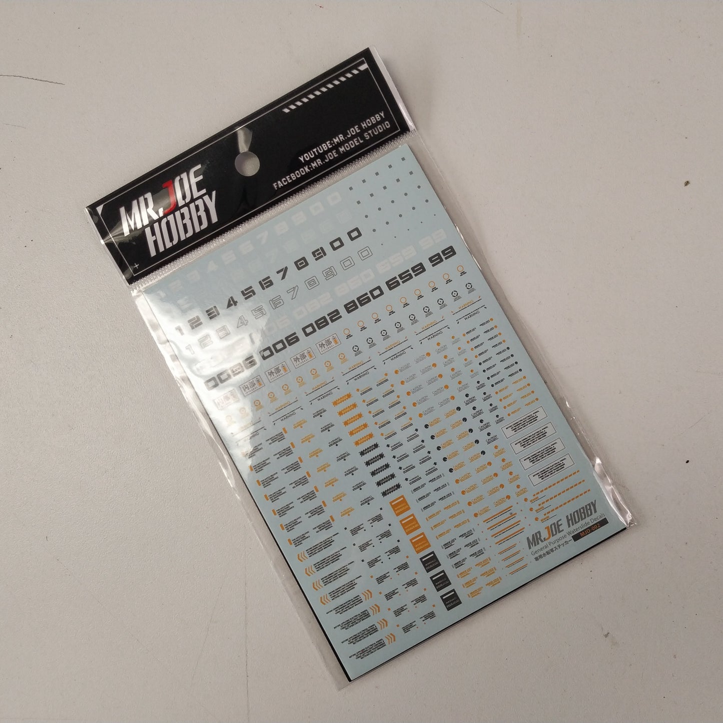 MJD-002 MR JOE LIMITED EDITION WATERSLIDE DECALS