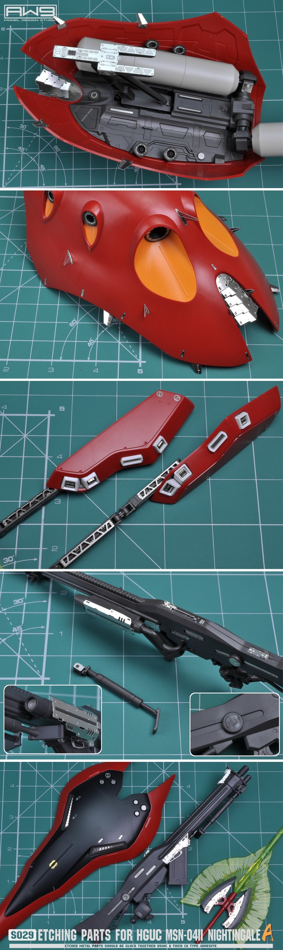 S029 Etching Parts for HGUC MSN-04ii Nightingale Part A