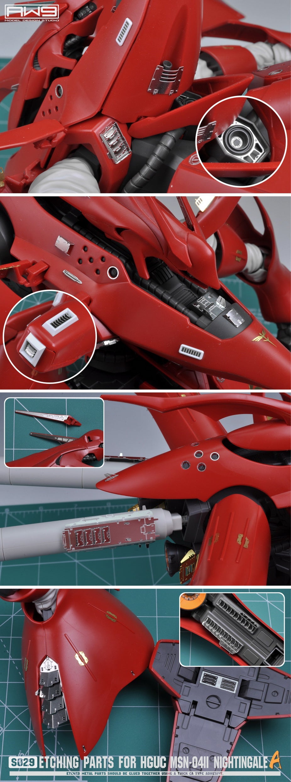 S029 Etching Parts for HGUC MSN-04ii Nightingale Part A