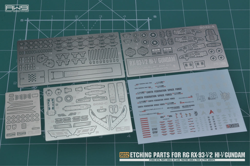 S032 ETCHING PARTS FOR RG RX-93-V2 HI-V GUNDAM