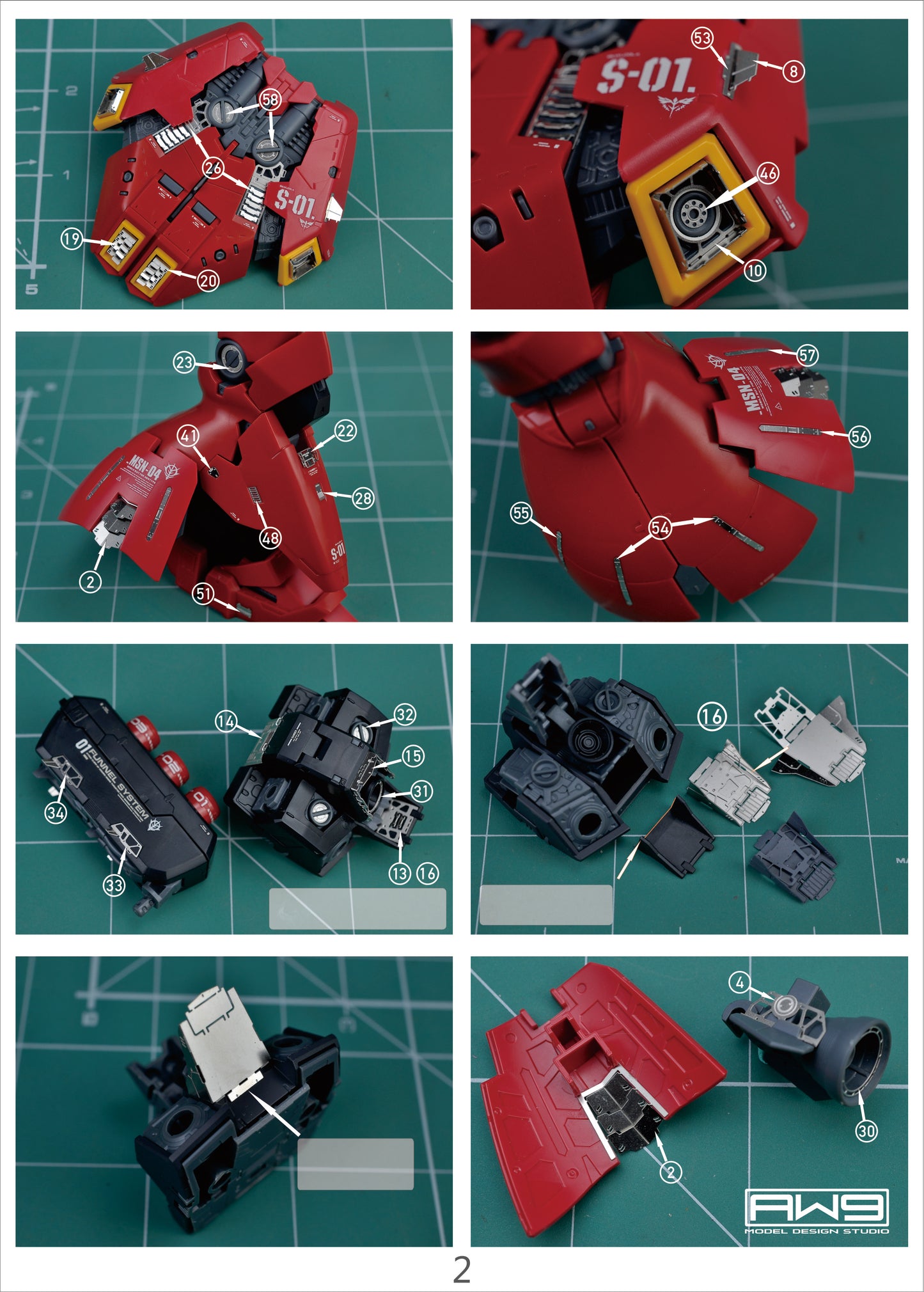 S004 RG Sazabi Detail-up Parts
