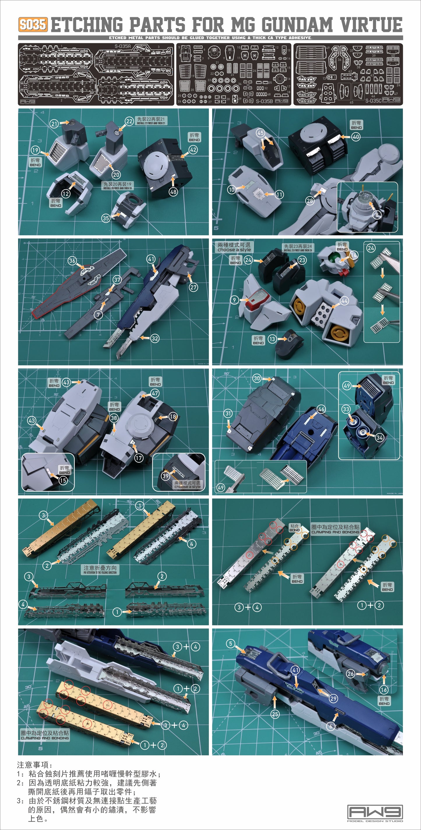 S035 ETCHING PARTS FOR MG VIRTUE GUNDAM