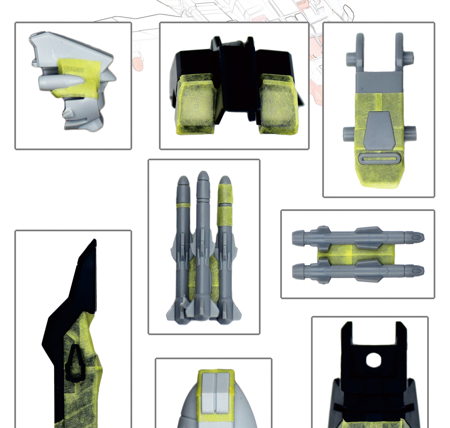 NPC-031 PRECUT MASKING SHEET FOR BANDAI HG MURASAME KAI