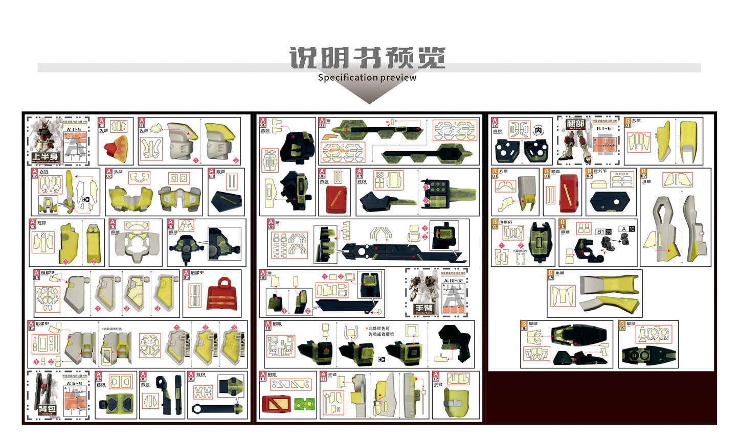 NPC-027 PRECUT MASKING SHEET FOR BANDAI HG DUEL BLITZ