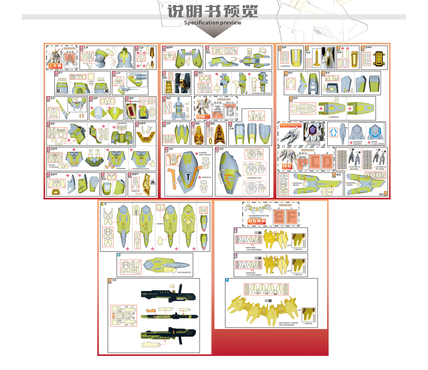 NPC-028 PRECUT MASKING SHEET FOR BANDAI HG BKS CA-RE.A