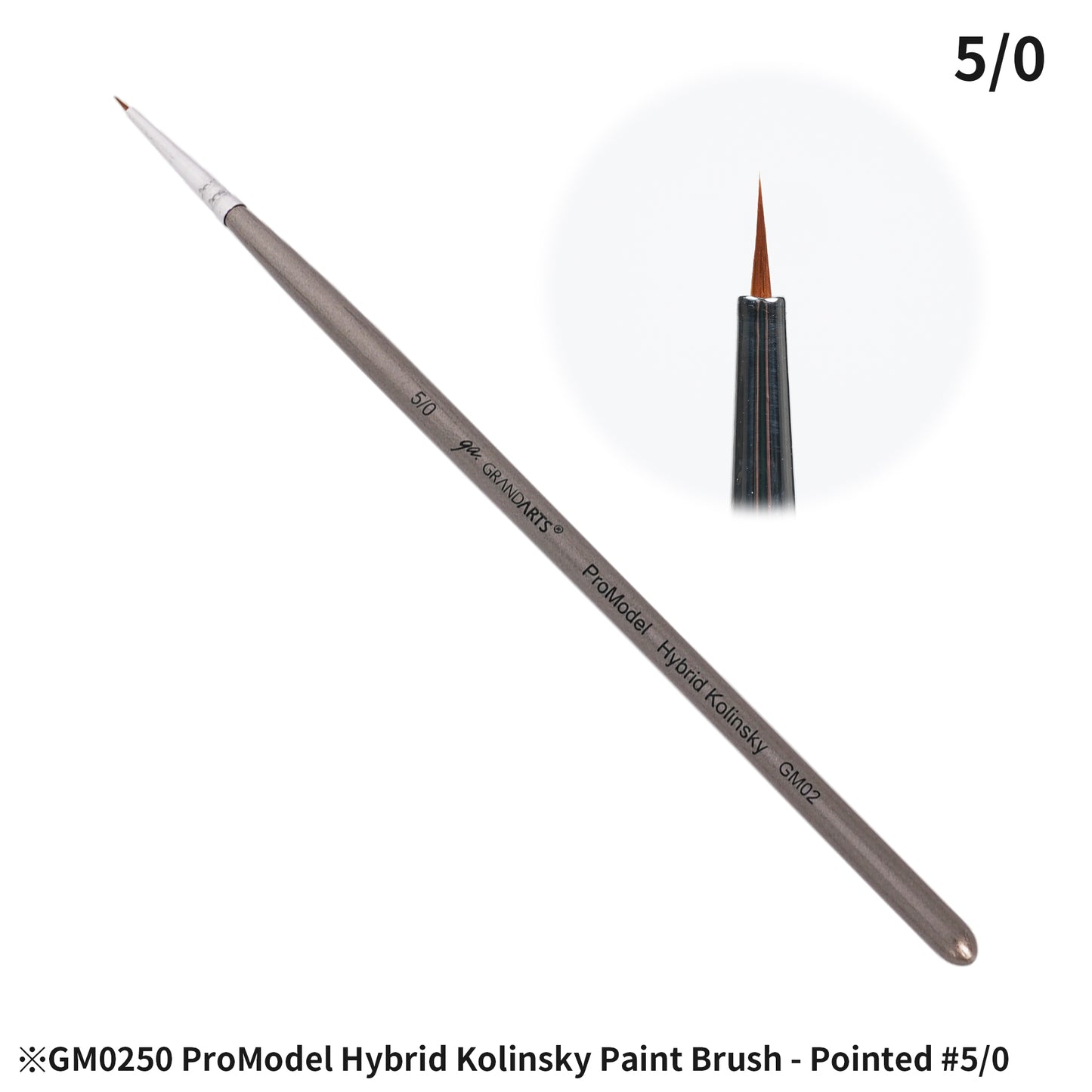 GM-02 GRANDARTSxMADWORKS HYBRID KOLINSKY PAINT BRUSHES (5PC SET)