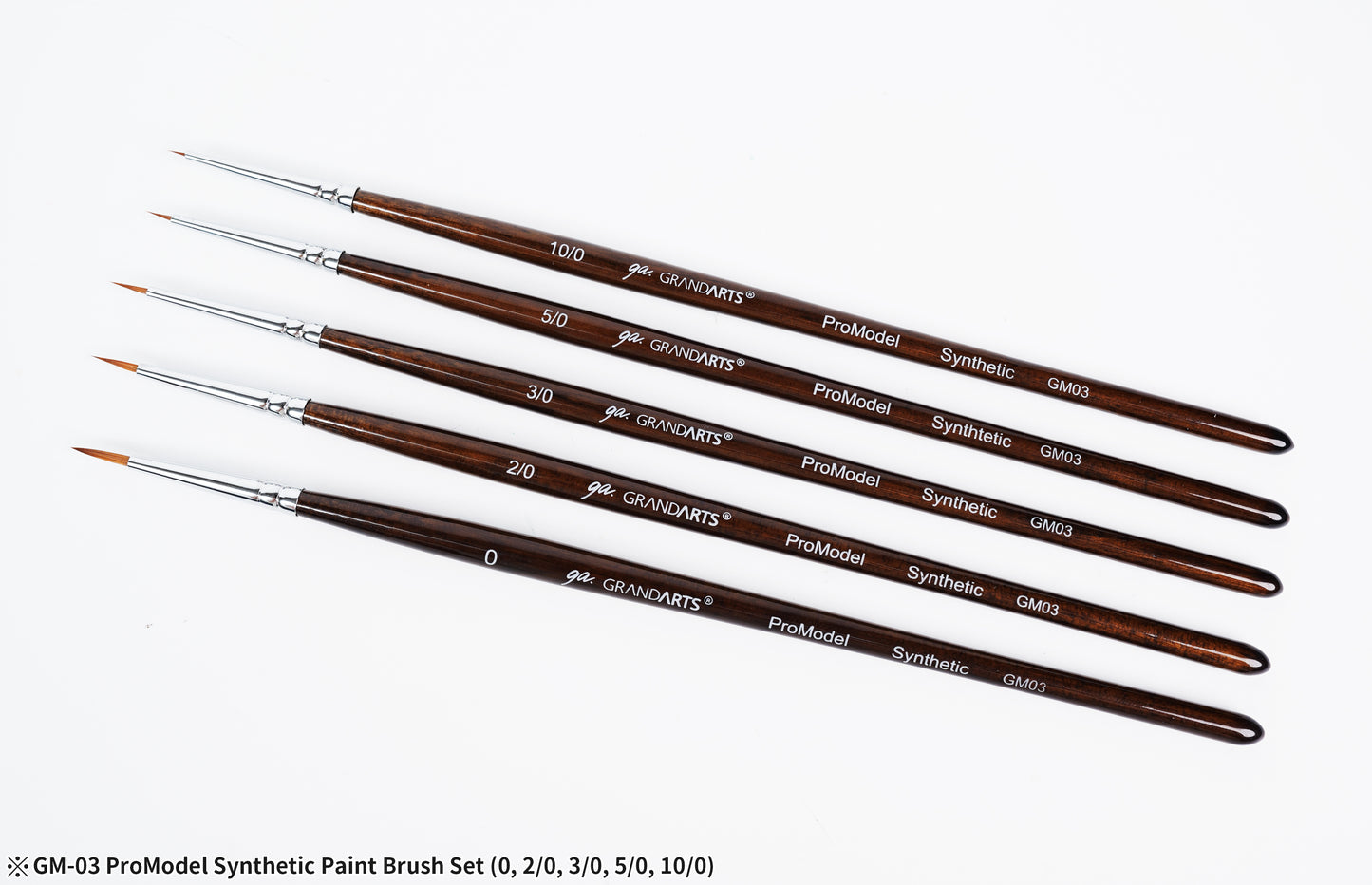 GM-03 GRANDARTSxMADWORKS ADVANCED SYNTHETIC PAINT BRUSHES (5PC SET)