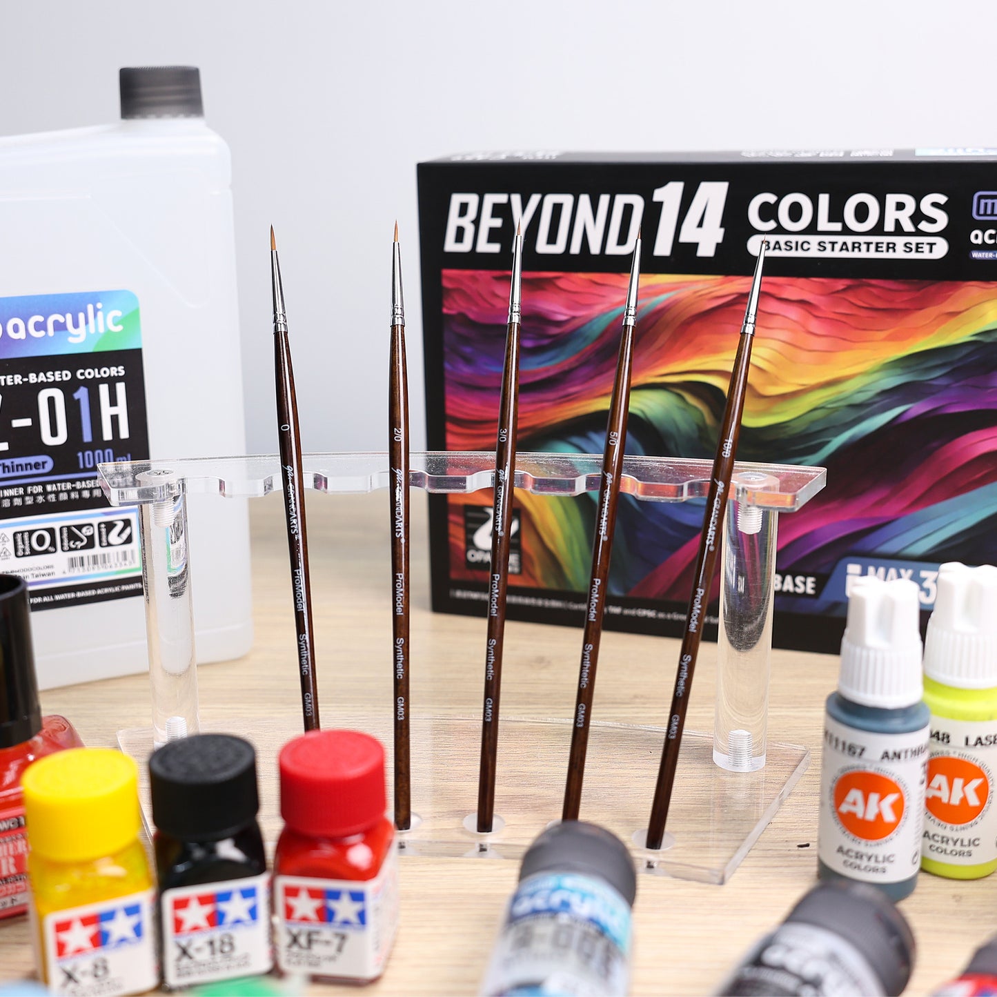 GM-03 GRANDARTSxMADWORKS ADVANCED SYNTHETIC PAINT BRUSHES (5PC SET)