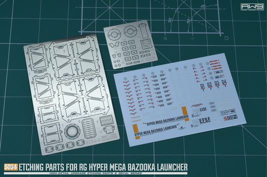 S034 ETCHING PARTS FOR 1/144 Hyper Mega Bazooka Launcher