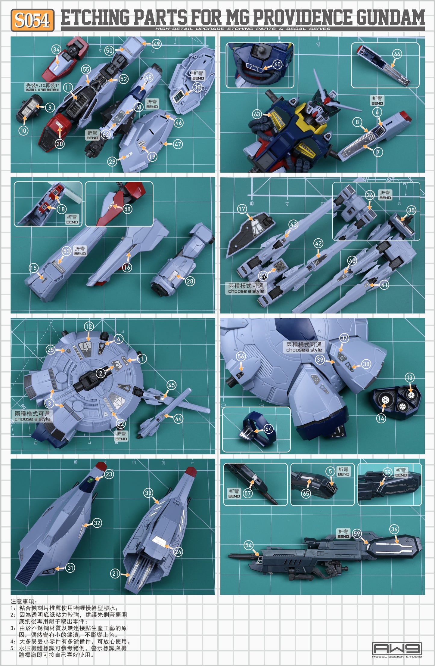 S054 Etching Parts for MG 1/100 Providence Gundam