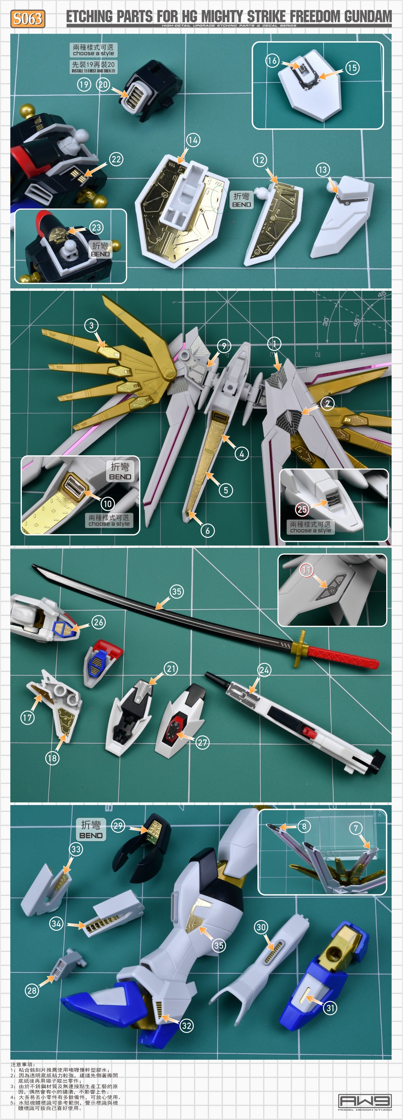 S063G for 1/144 HG Mighty Strike Freedom