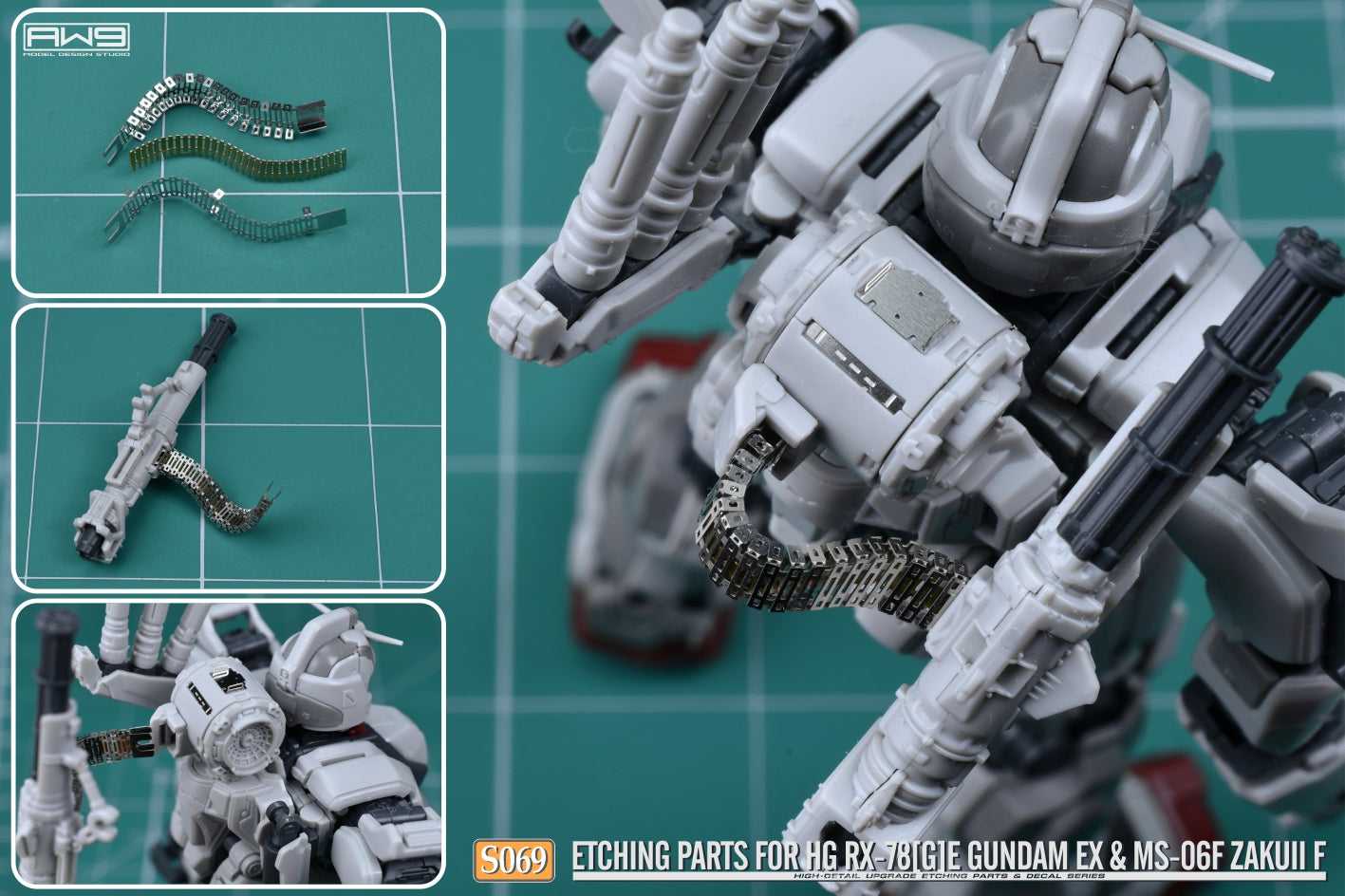 S069 for 1/144 HG RX78[G]E GUNDAM EX & MS-06F ZAKUII F (2-in-1)