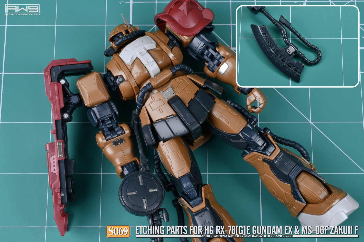 S069 for 1/144 HG RX78[G]E GUNDAM EX & MS-06F ZAKUII F (2-in-1)