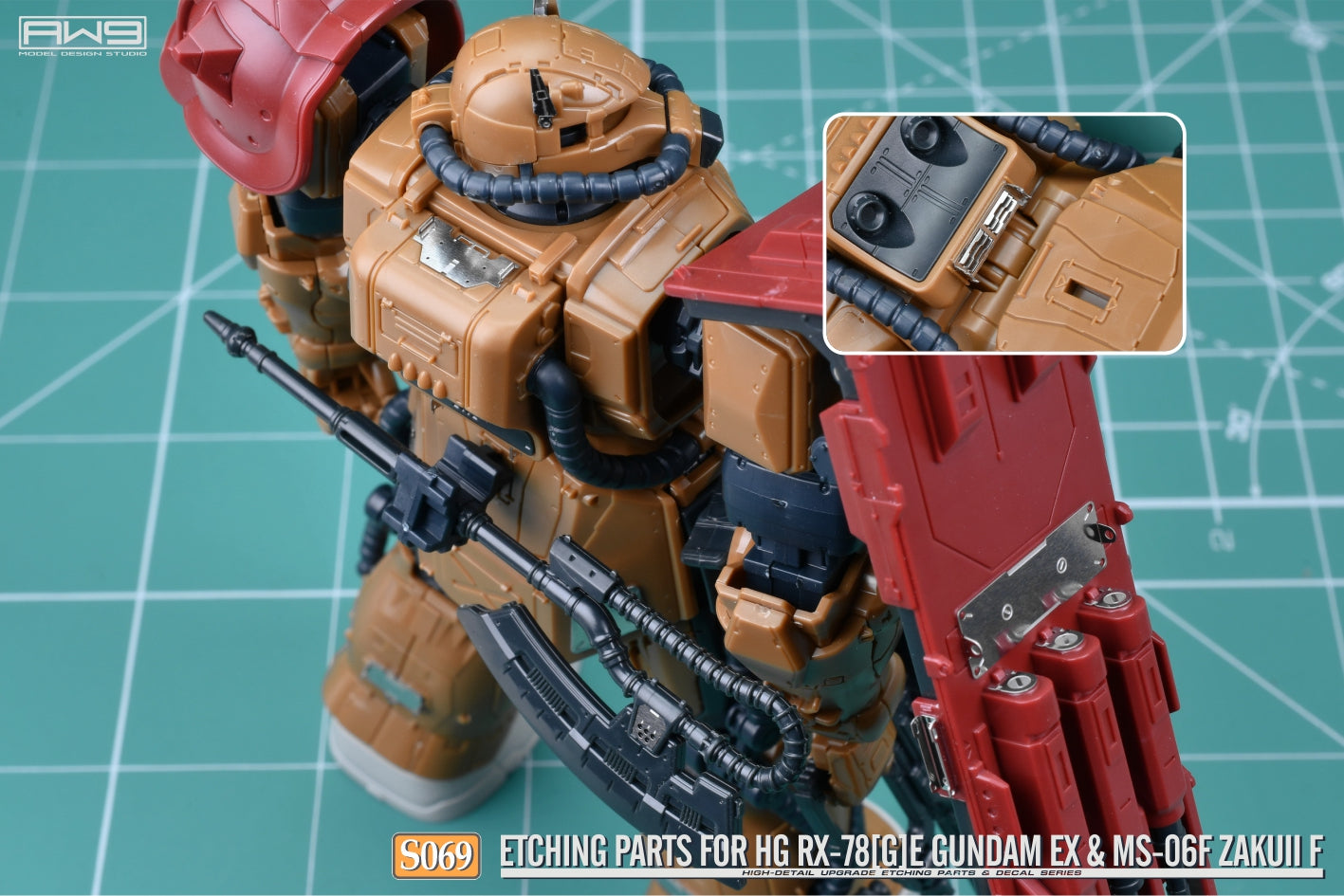S069 for 1/144 HG RX78[G]E GUNDAM EX & MS-06F ZAKUII F (2-in-1)