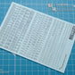 Madworks AW-065 Waterslide Decal: Letters Type 01 (Gray)