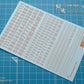 Madworks AW-069 Waterslide Decal: Numbers Type 01 (Orange)