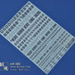 Madworks AW-080 Waterslide Decal: Numbers Type 02 (Gray)