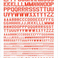 Madworks AW-155 Waterslide Decal: Letters Type 02 (Red)