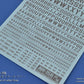 Madworks AW-156 Waterslide Decal: Letters Type 02 (Gray)