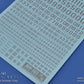 Madworks AW-161 Waterslide Decal: Numbers Type 05 (Gray)