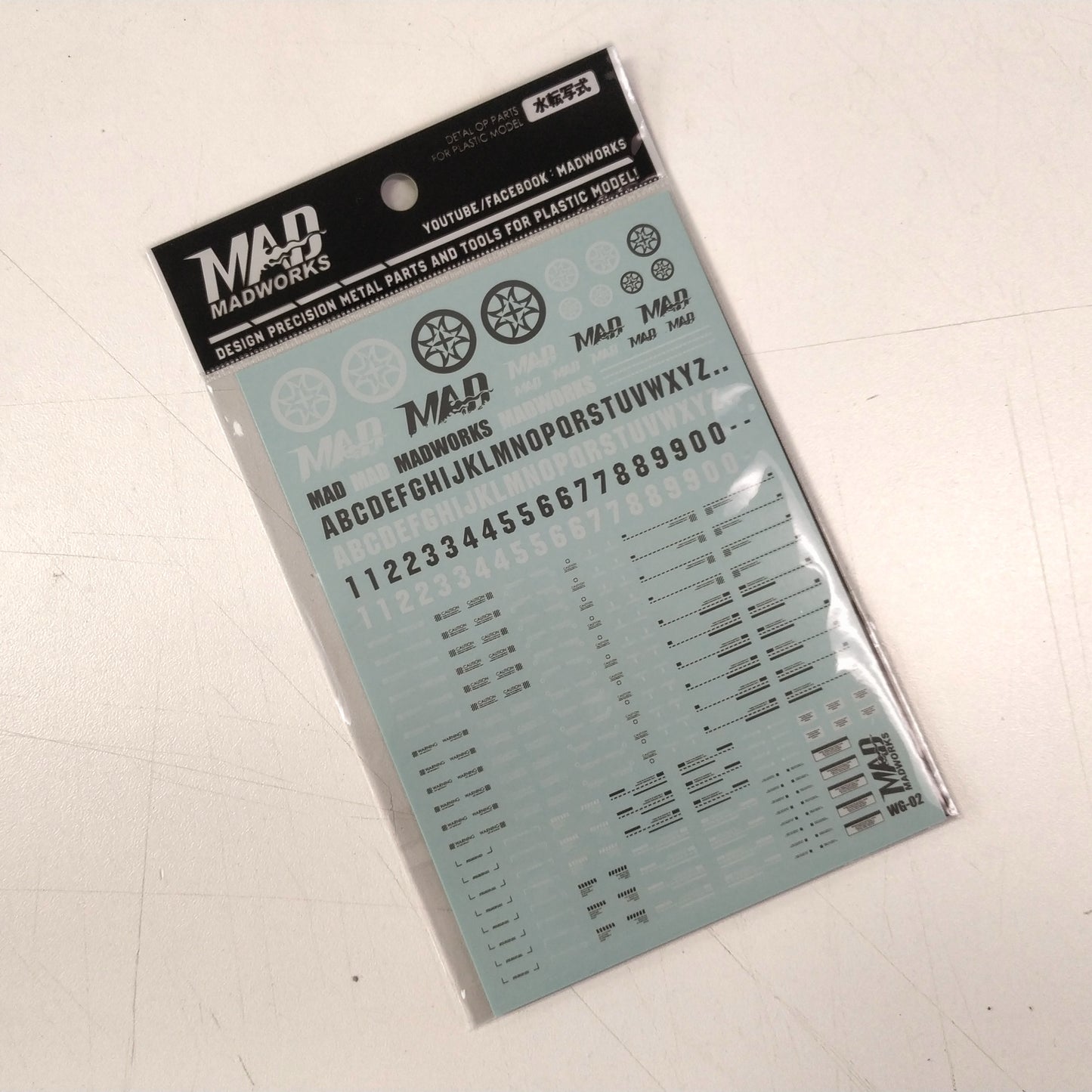 MADWORKS WG-02 LIMITED EDITION WATERSLIDE DECALS