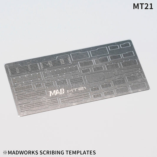 Madworks MT21 Scribing Templates With Fold Lines Photo-etched