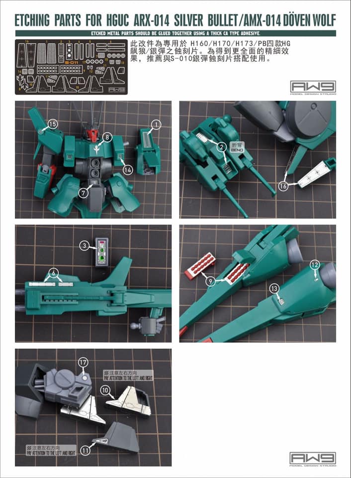 Madworks S011 Etching Parts for HGUC ARX-014 / AMX-014