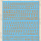 Madworks AW-064 Waterslide Decal: Letters Type 01 (Orange)
