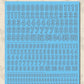 Madworks AW-070 Waterslide Decal: Numbers Type 01 (Gray)