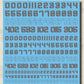 Madworks AW-080 Waterslide Decal: Numbers Type 02 (Gray)