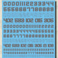 Madworks AW-080 Waterslide Decal: Numbers Type 02 (Gray)