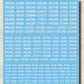 Madworks AW-083 Waterslide Decal: Numbers Type 03 (Off White)